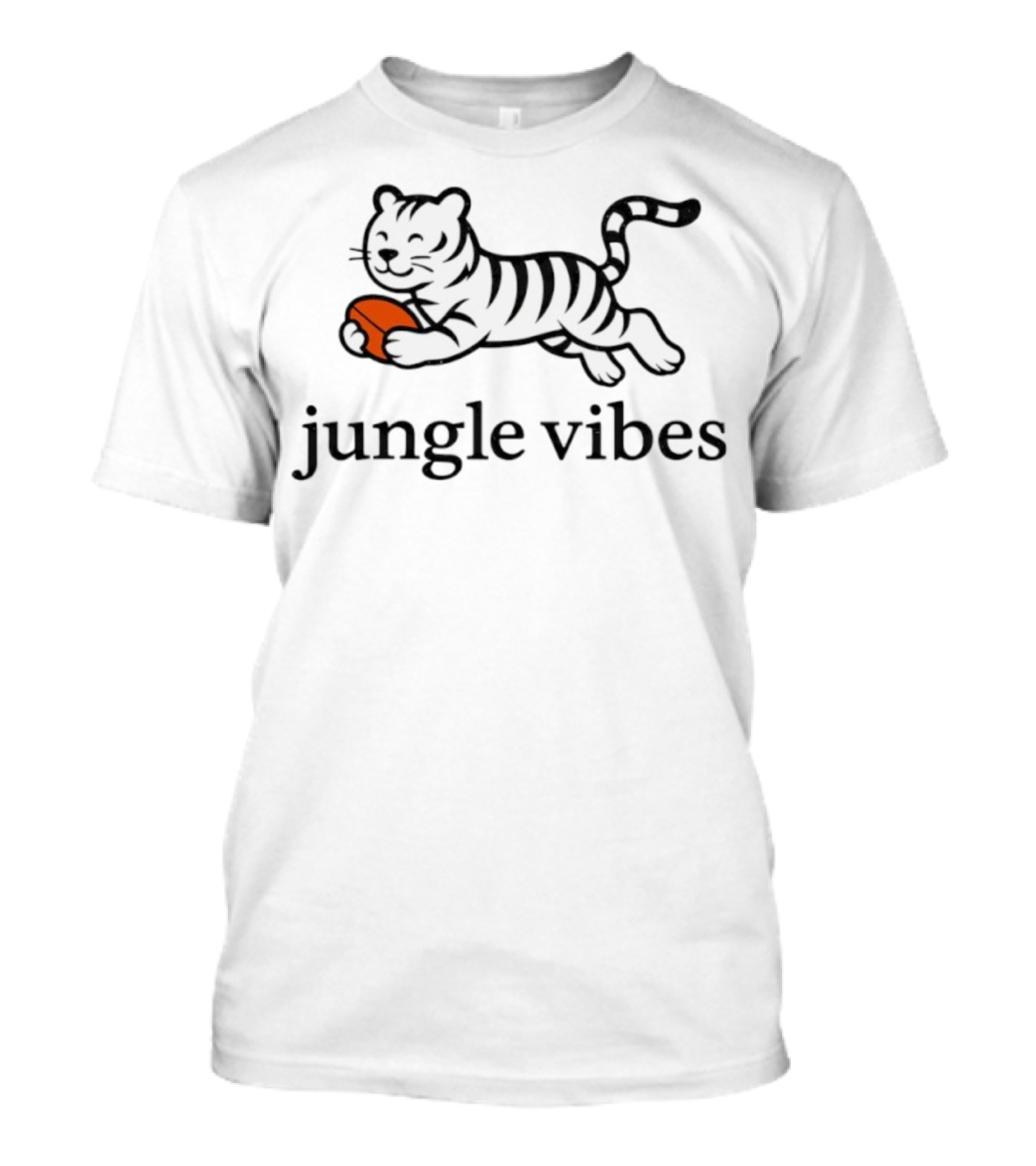 Jungle Vibes Cincinnati Bengals Tiger Football T-Shirt