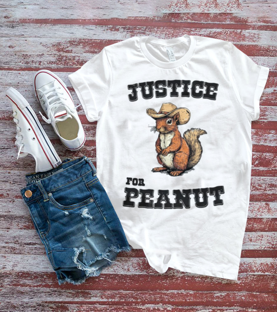 Justice For Peanut Cowboy Squirrel Limited Edition Alex Jones T-Shirt
