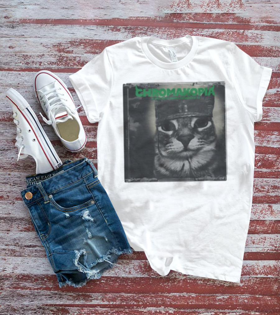 Chromakopia Cat In Military Cap Monochrome Limited Edition T-Shirt