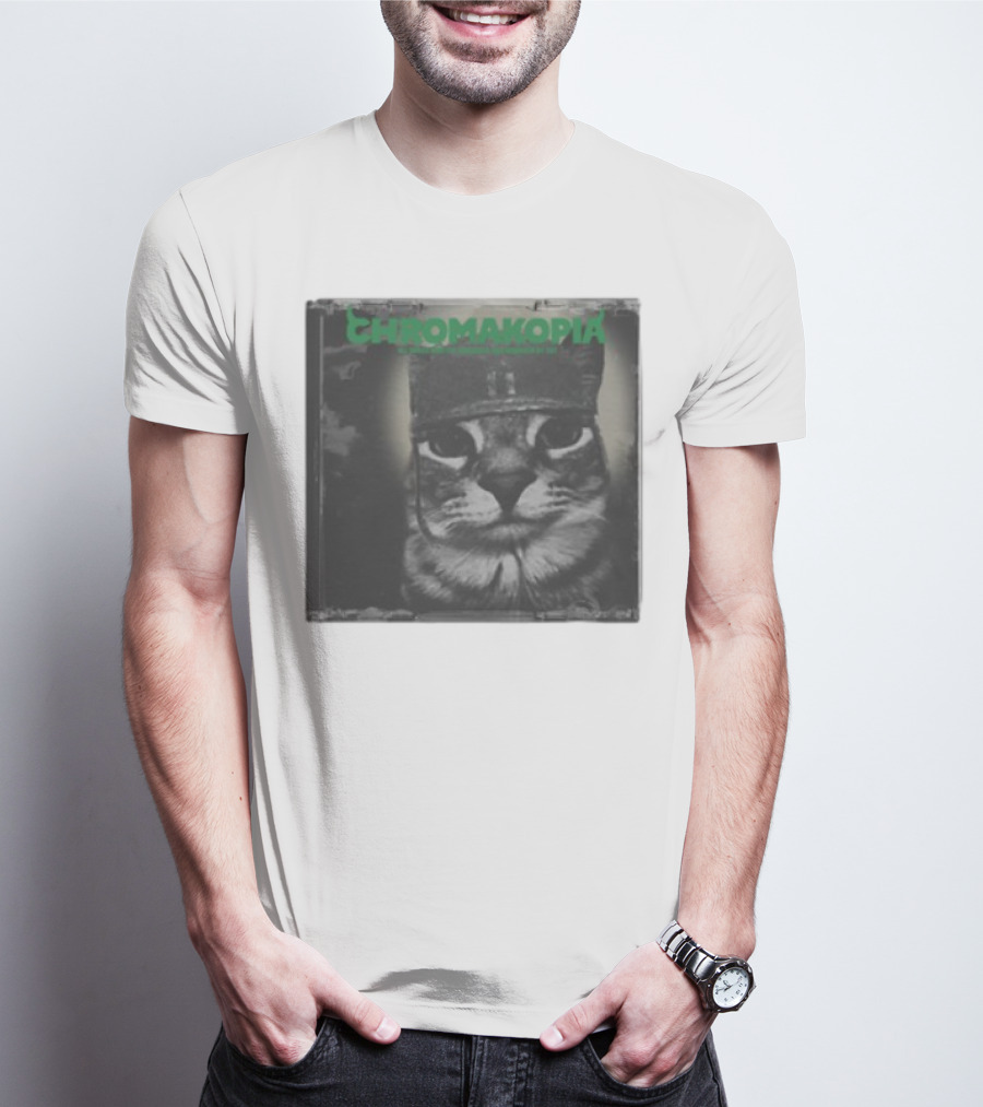 Chromakopia Cat In Military Cap Monochrome Limited Edition T-Shirt