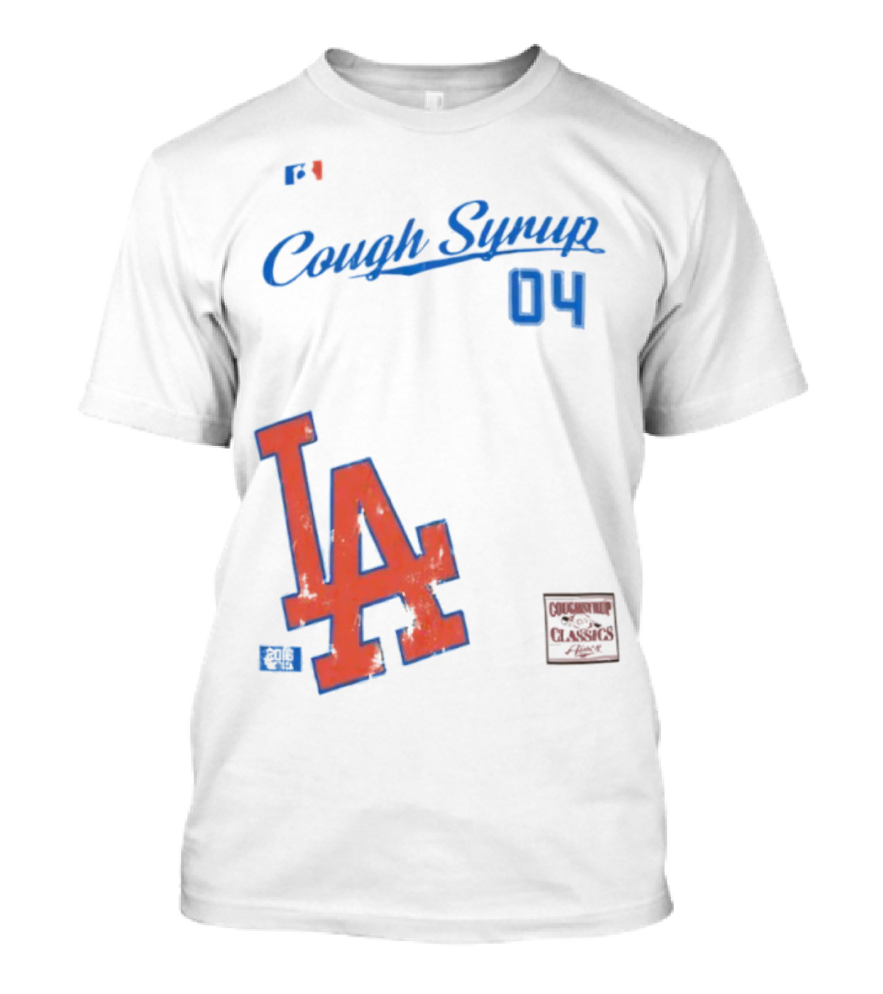 Cough Syrup 04 Los Angeles Dodgers LA Logo Baseball T-Shirt