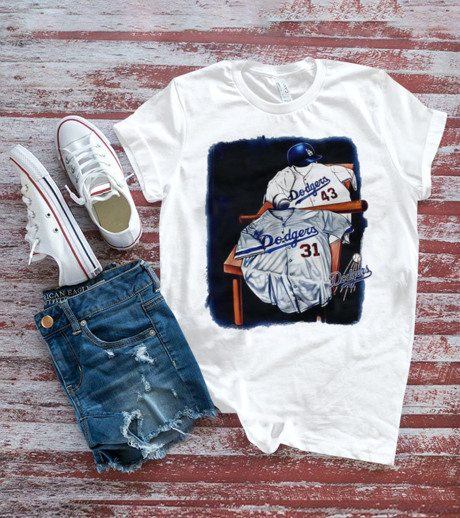 Los Angeles Dodgers 31 And 43 Baseball Jersey Vintage Collection T-Shirt