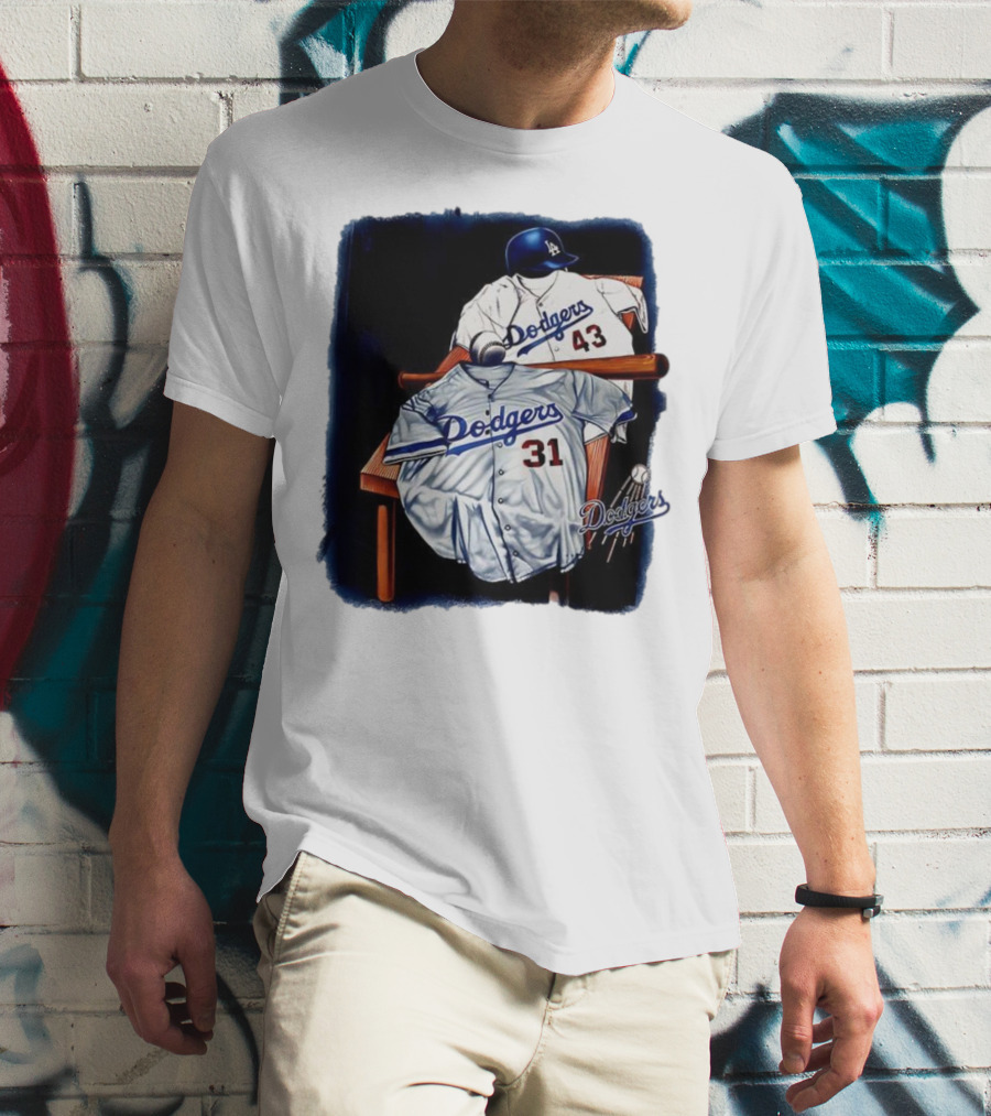 Los Angeles Dodgers 31 And 43 Baseball Jersey Vintage Collection T-Shirt