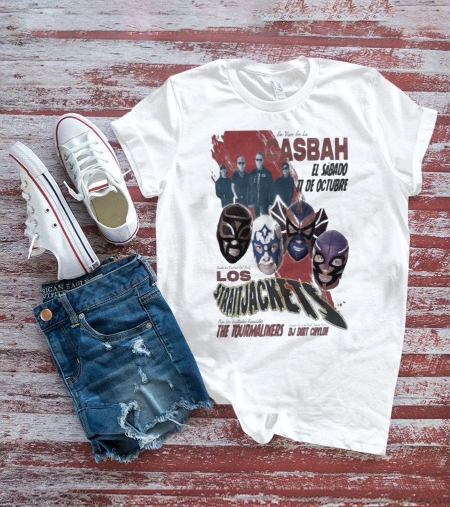 Los Straitjackets Y The Tourmaliners En Vivo El Sábado 11 De Octubre En Casbah San Diego T-Shirt