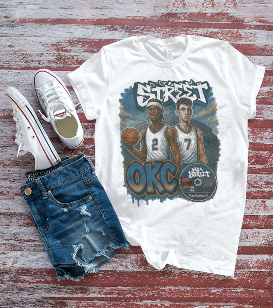 NBA Street OKC PlayStation 2 Basketball Street Art T-Shirt