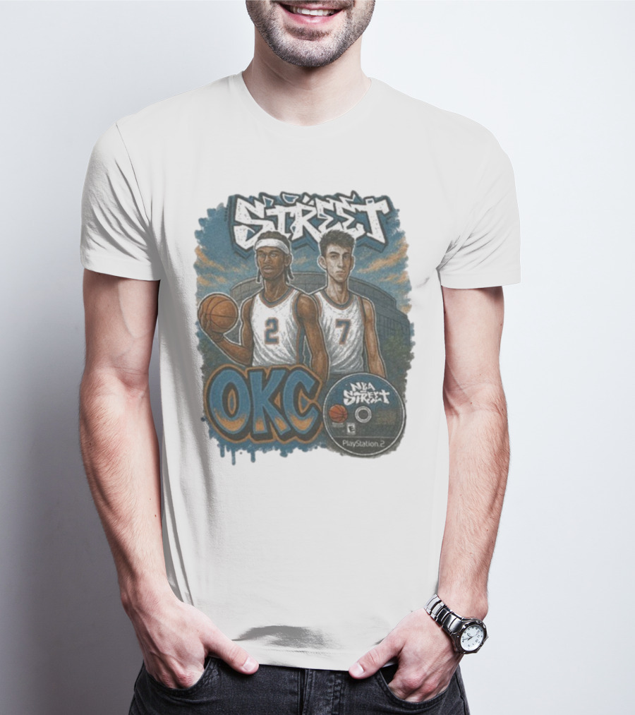 NBA Street OKC PlayStation 2 Basketball Street Art T-Shirt