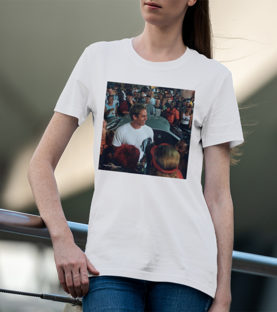 Paul Walker 51st Birthday Celebration Fast And Furious Scene T-Shirt