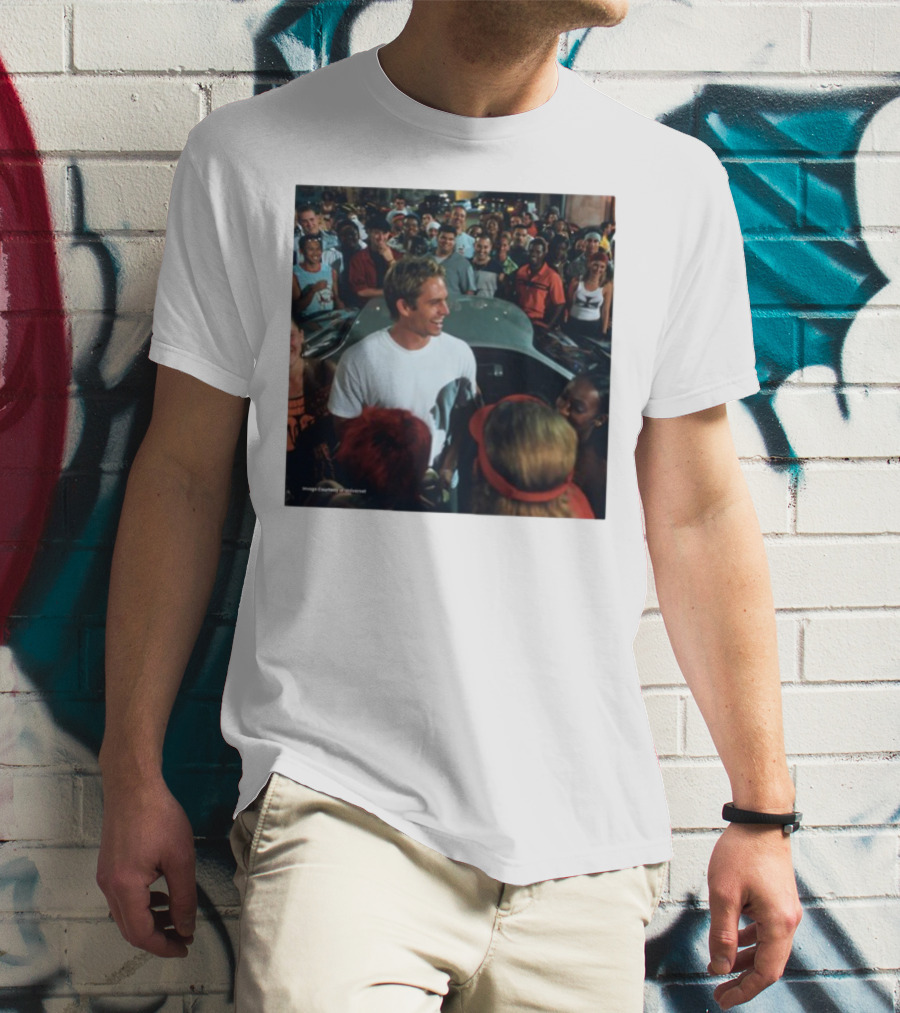 Paul Walker 51st Birthday Celebration Fast And Furious Scene T-Shirt