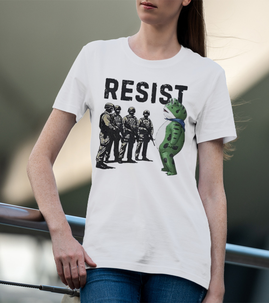Portland Frog Resist Anti Fascism Anti Trump Protest Graphic T-Shirt
