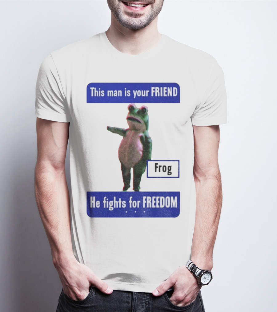Portland Frog This Man Is Your Friend He Fights For Freedom Anti-ICE T-Shirt