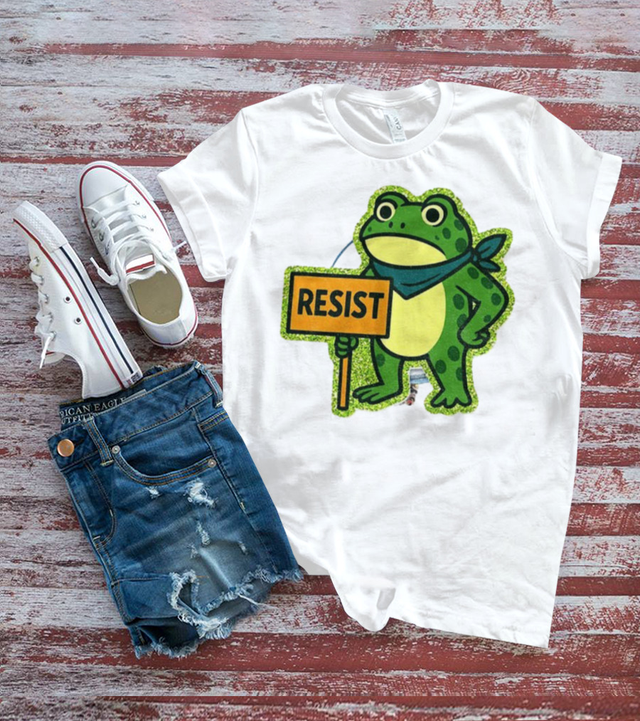Portland Protest Frog Resist Freedom Anti-ICE T-Shirt