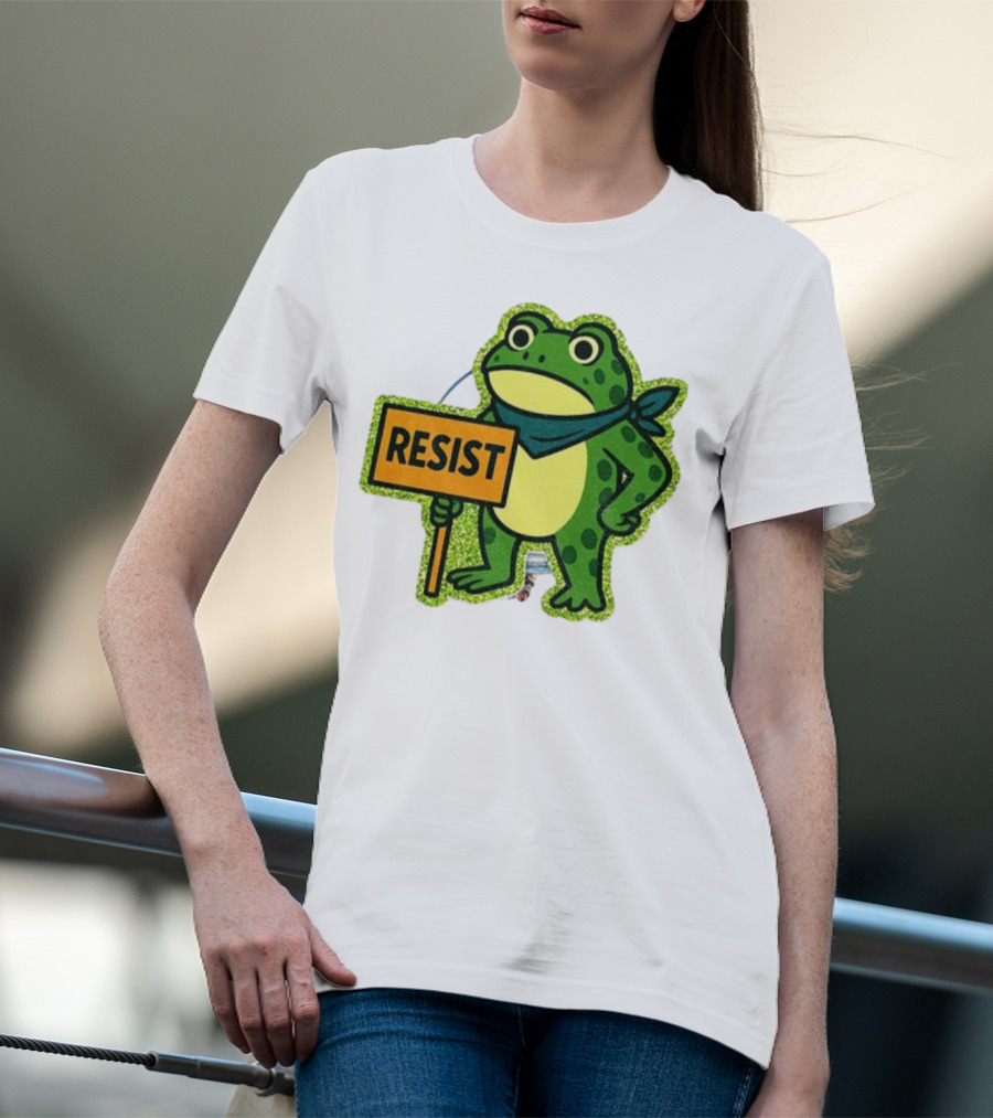 Portland Protest Frog Resist Freedom Anti-ICE T-Shirt