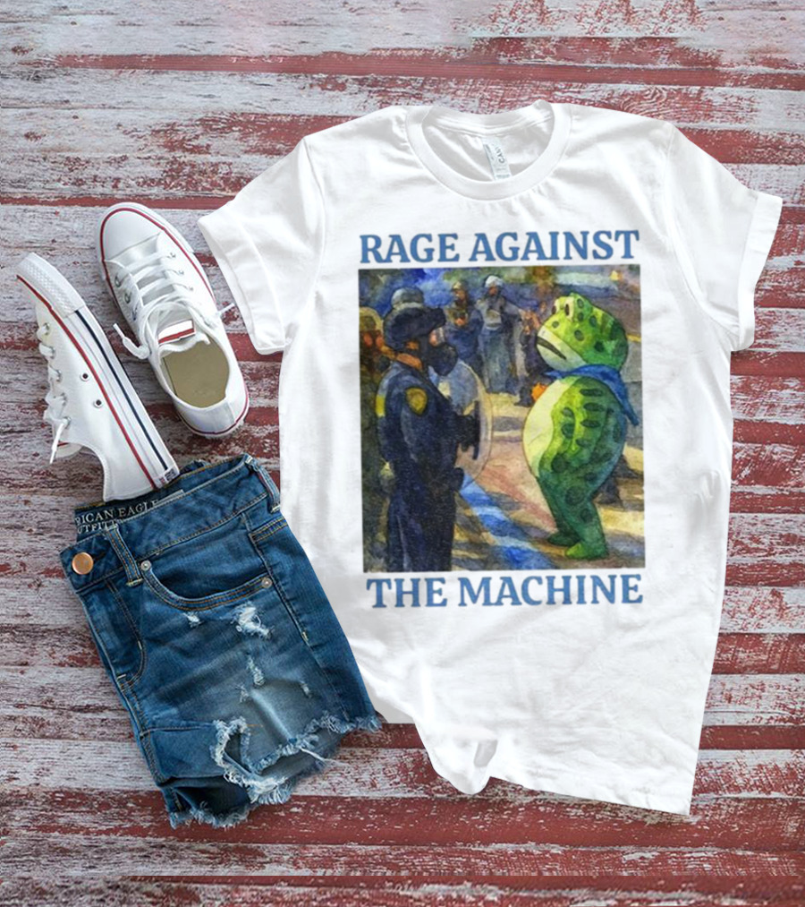 Rage Against The Machine Portland Frog Protest Scene T-Shirt