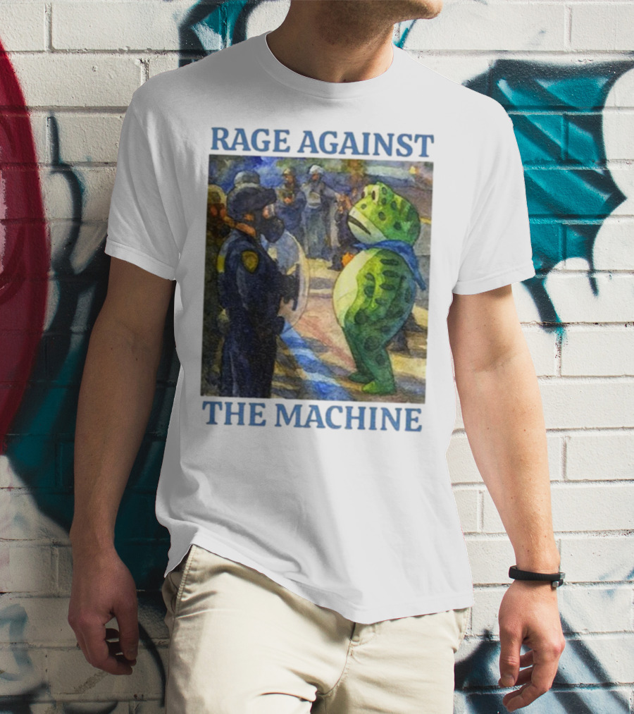 Rage Against The Machine Portland Frog Protest Scene T-Shirt