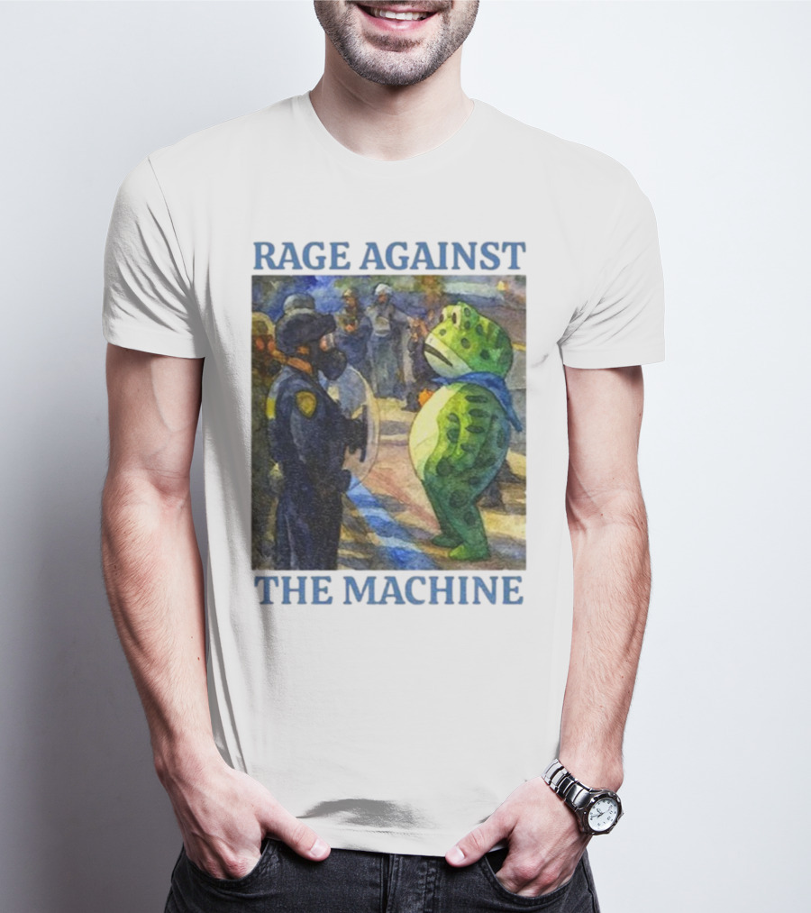Rage Against The Machine Portland Frog Protest Scene T-Shirt