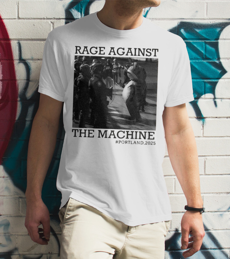 Rage Against The Machine Portland Frog Protest 2025 T-Shirt