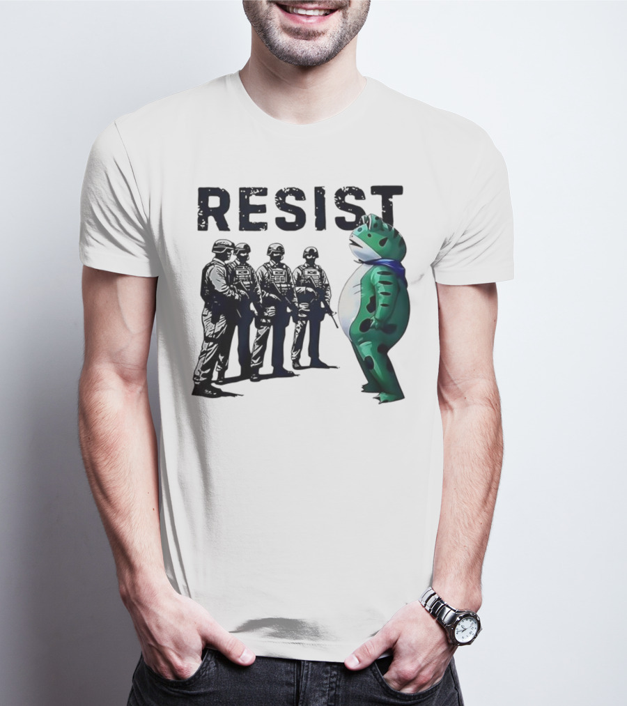 RESIST Portland Frog Protest Iconic Image T-Shirt