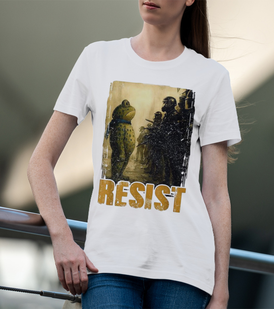Resist Portland Protest Frog Standoff With Riot Police T-Shirt