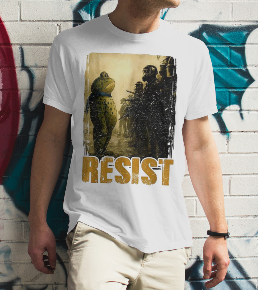 Resist Portland Protest Frog Standoff With Riot Police T-Shirt