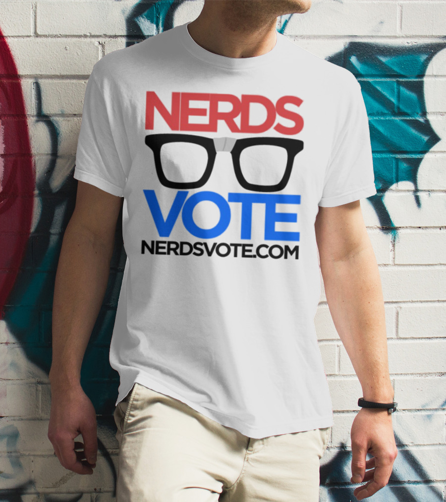 NERDSVOTE Steve Blum Collaboration Nerds Vote Initiative T-Shirt