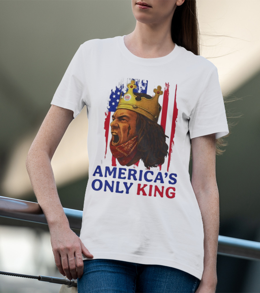 America's Only King Burger King Crown USA Theme T-Shirt