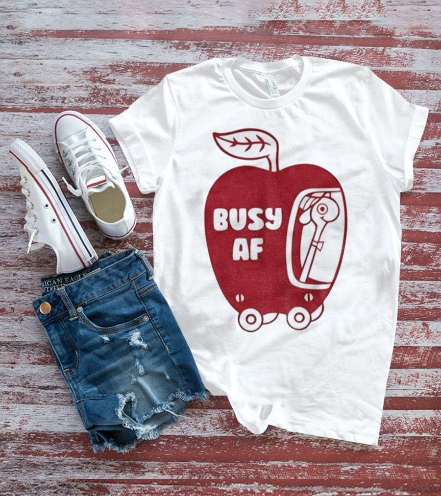 Busy AF Apple Scooter T-Shirt
