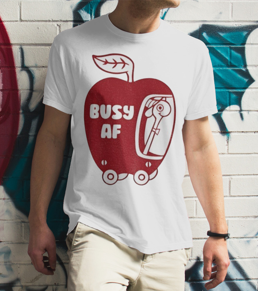 Busy AF Apple Scooter T-Shirt