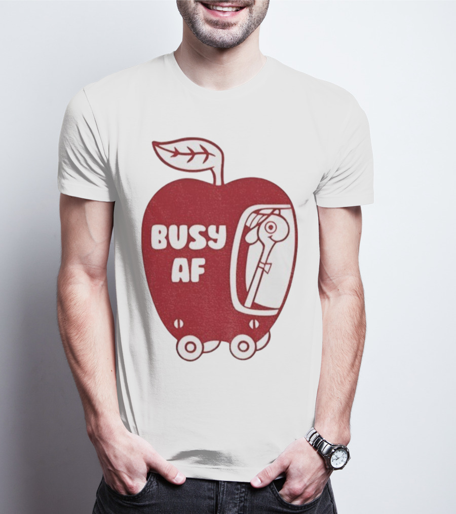 Busy AF Apple Scooter T-Shirt
