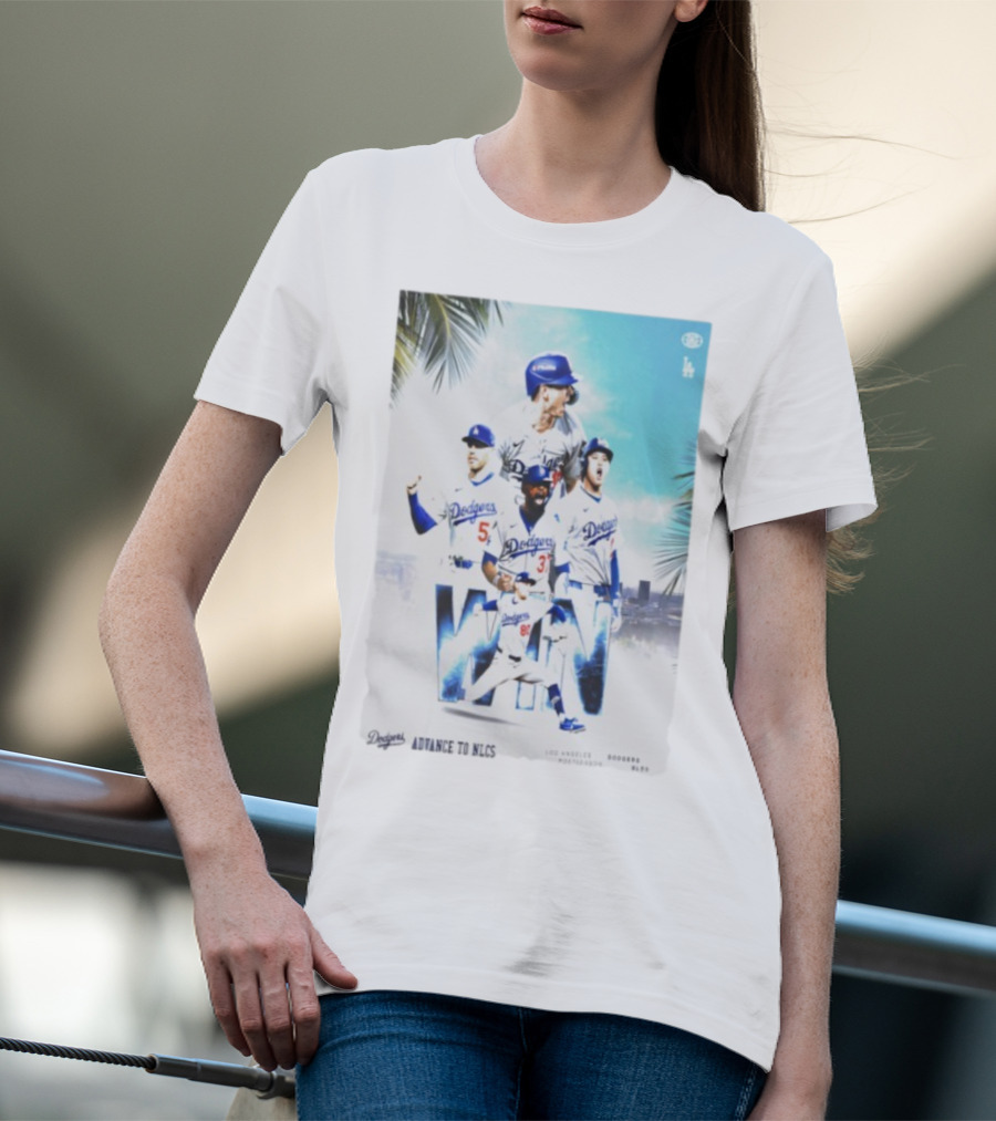 Los Angeles Dodgers Advance To 2025 NLCS Victory Celebration T-Shirt