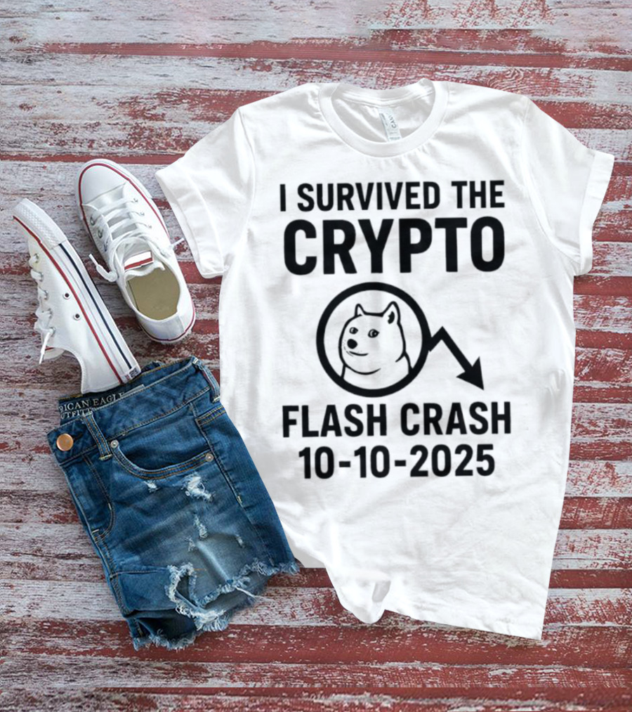 Survived The Crypto Flash Crash Dog 10-10-2025 T-Shirt