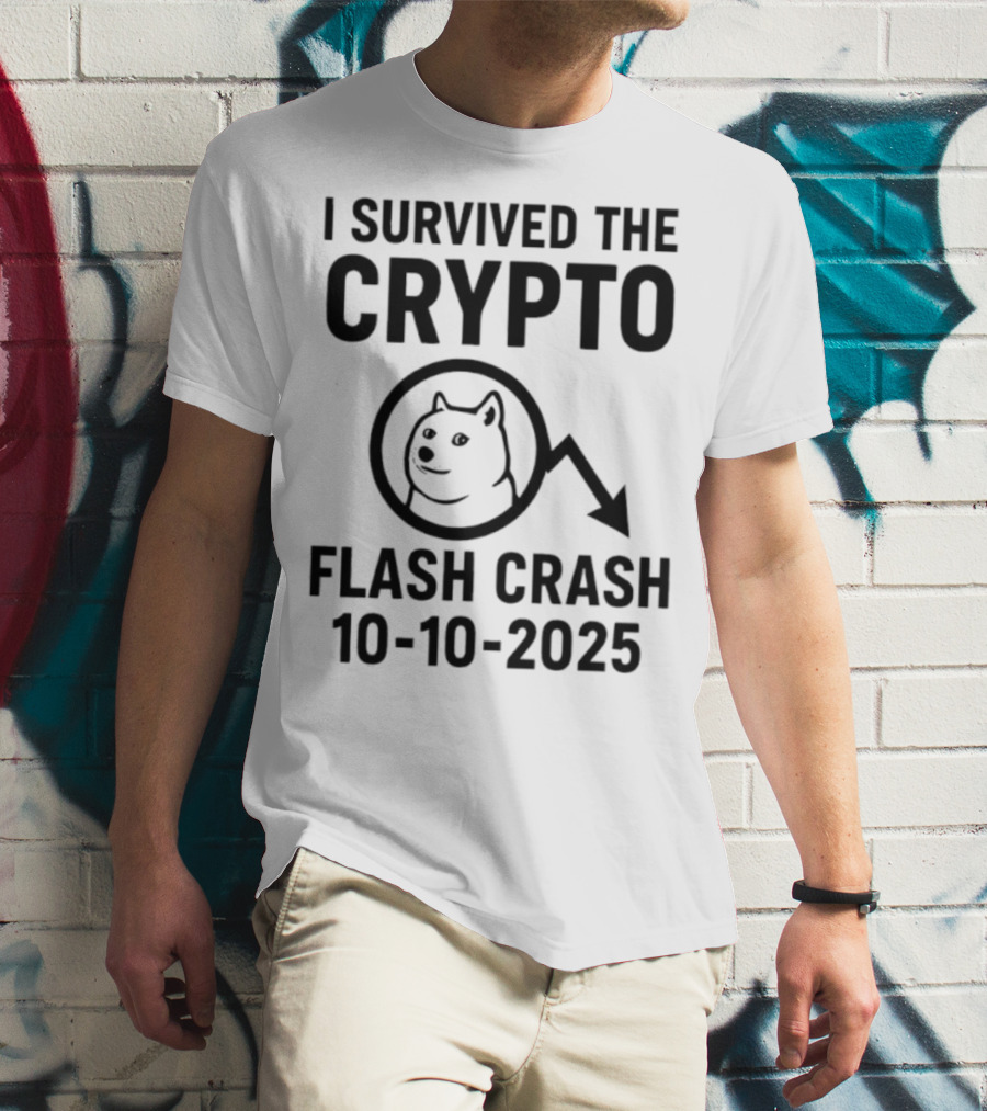 Survived The Crypto Flash Crash Dog 10-10-2025 T-Shirt