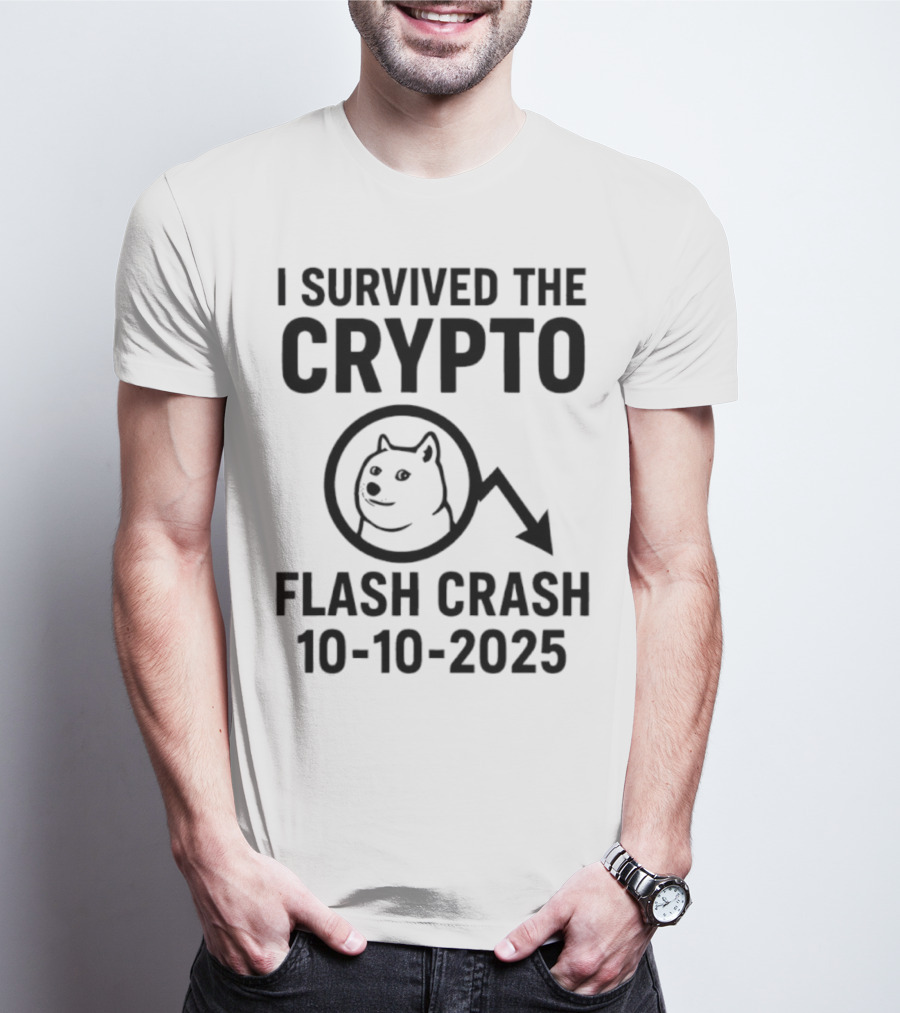 Survived The Crypto Flash Crash Dog 10-10-2025 T-Shirt