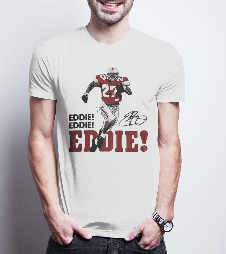 Eddie George 27 Ohio State Buckeyes Football Signature EDDIE! EDDIE! T-Shirt
