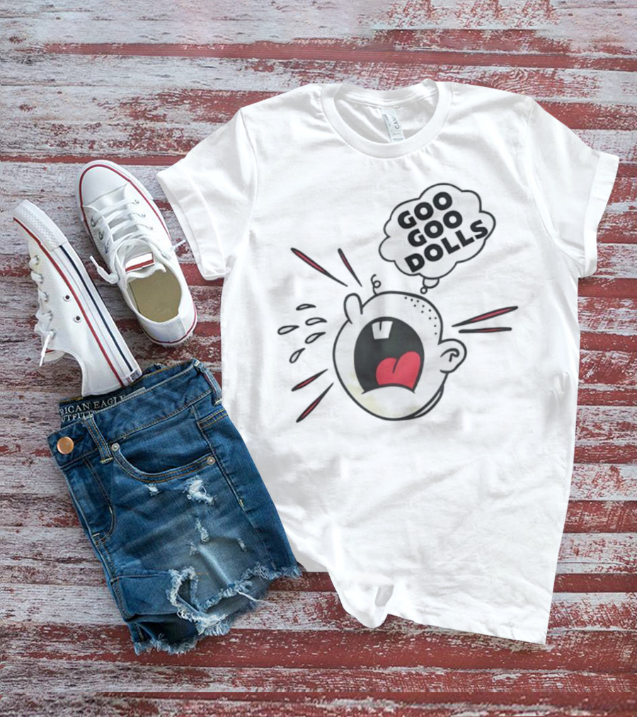 Goo Goo Dolls Shouting Cartoon Illustration T-Shirt