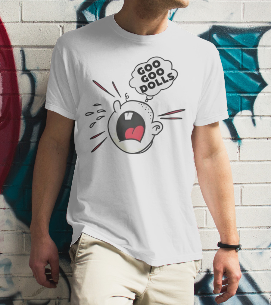 Goo Goo Dolls Shouting Cartoon Illustration T-Shirt
