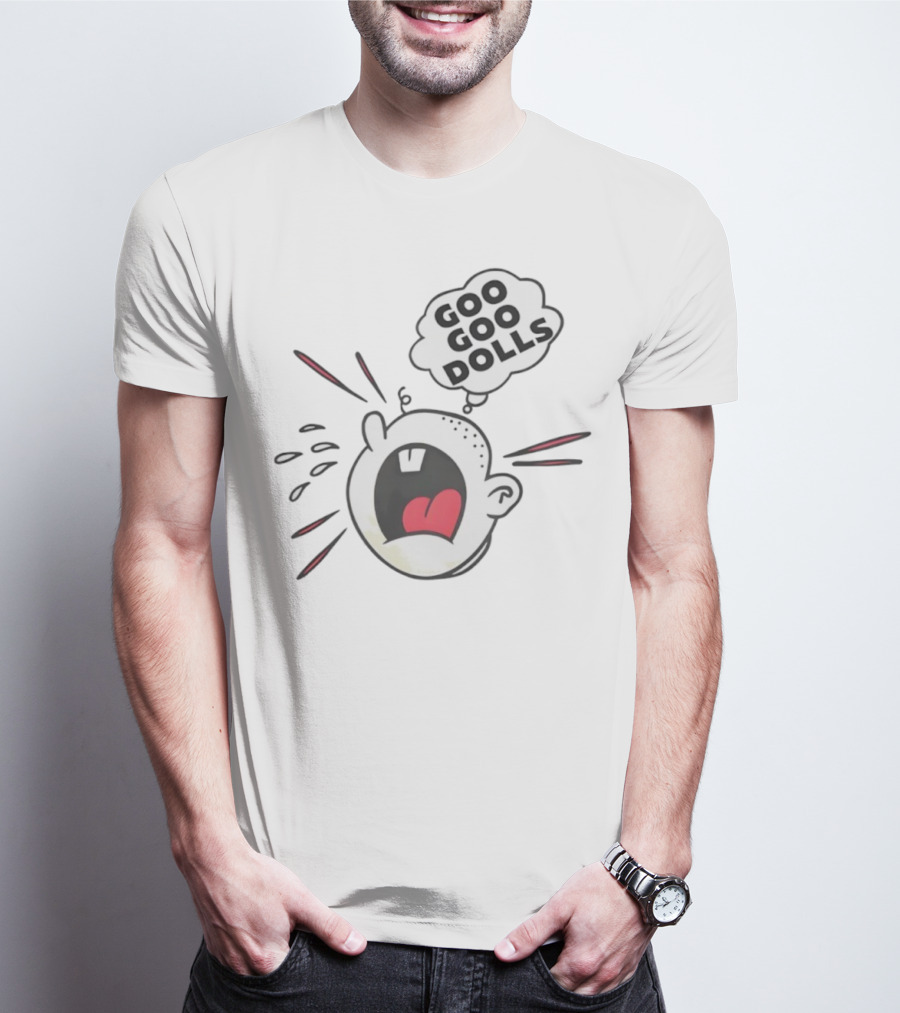 Goo Goo Dolls Shouting Cartoon Illustration T-Shirt