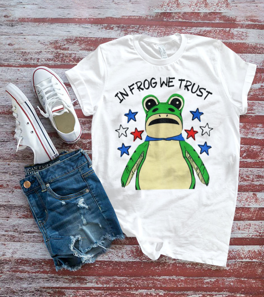 In Frog We Trust Portland Protest Frog Stars T-Shirt