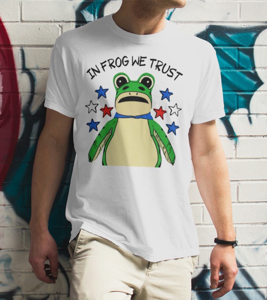 In Frog We Trust Portland Protest Frog Stars T-Shirt