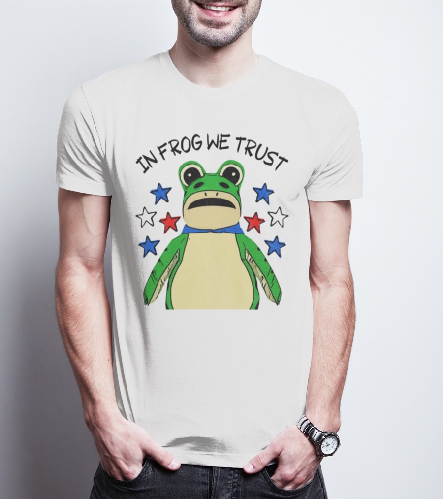 In Frog We Trust Portland Protest Frog Stars T-Shirt