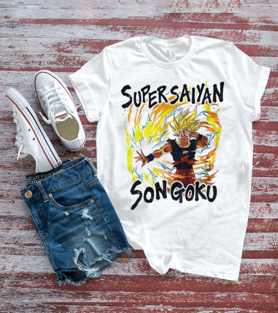 Super Saiyan Son Goku Dragon Ball Flame Aura T-Shirt