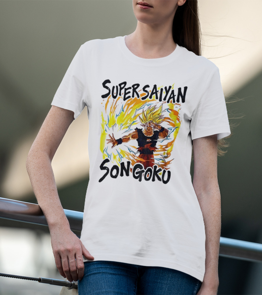 Super Saiyan Son Goku Dragon Ball Flame Aura T-Shirt