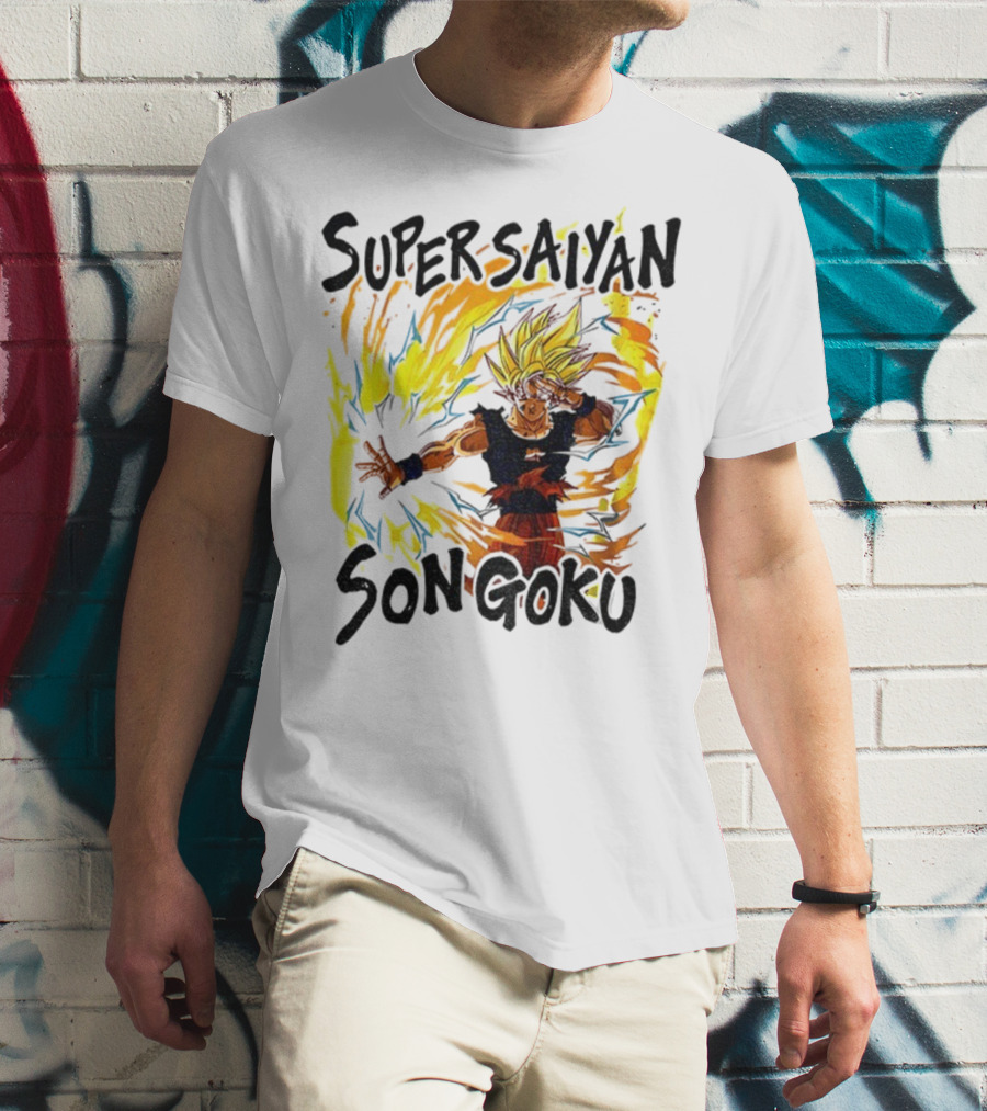 Super Saiyan Son Goku Dragon Ball Flame Aura T-Shirt