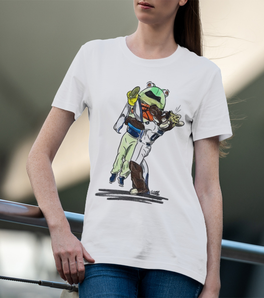 Mariner Moose Hugging Frog Mascot Seattle Mariners MLB Baseball 2025 T-Shirt