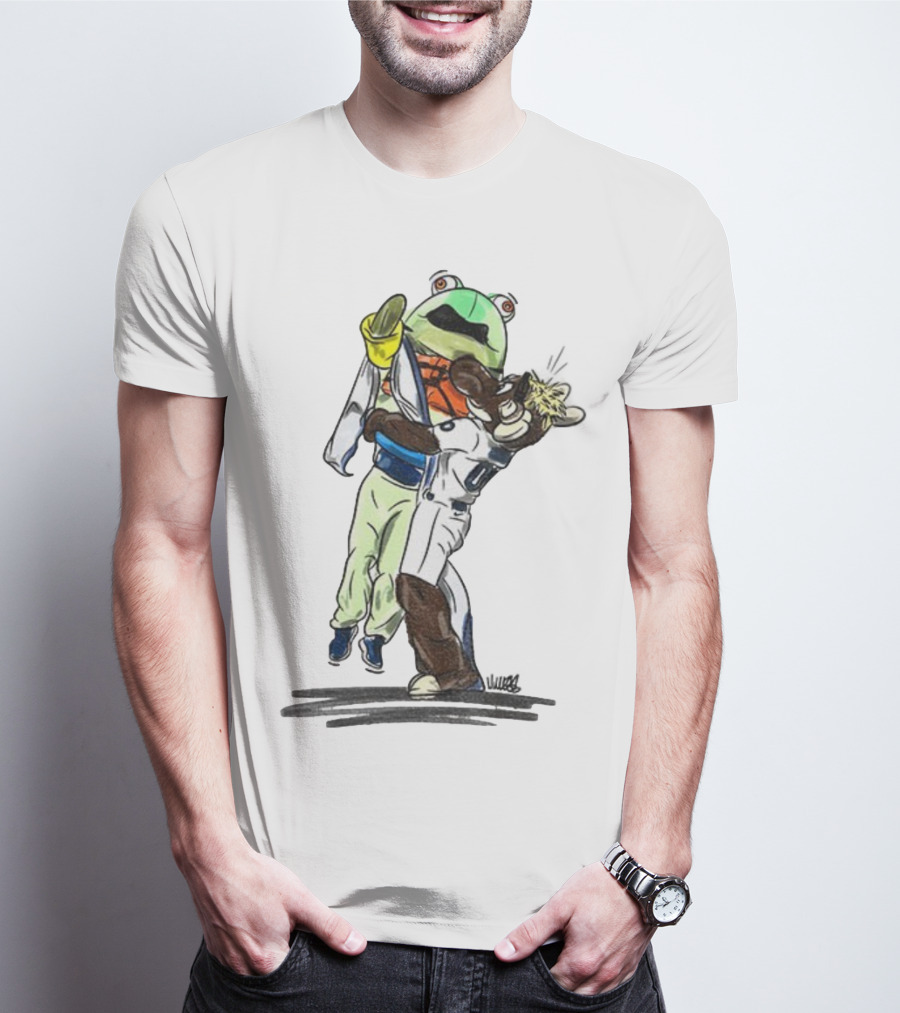 Mariner Moose Hugging Frog Mascot Seattle Mariners MLB Baseball 2025 T-Shirt