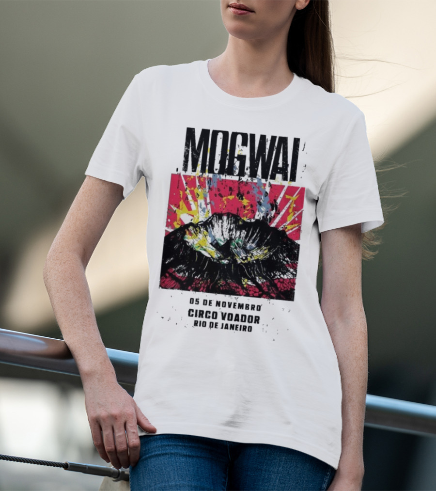Mogwai Live Circo Voador Rio De Janeiro November 5 2025 Mountain Splash Art T-Shirt