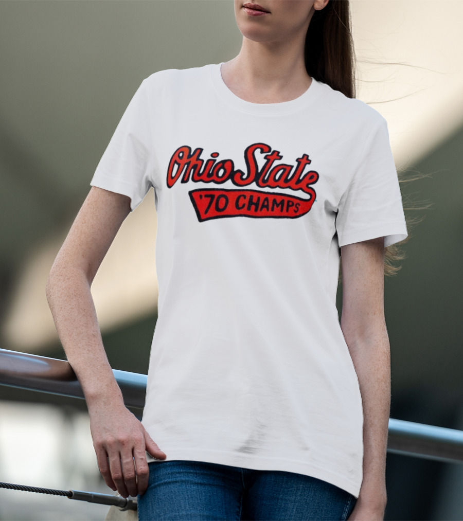 Ohio State Buckeyes Football '70 Champs Red Vintage Style T-Shirt
