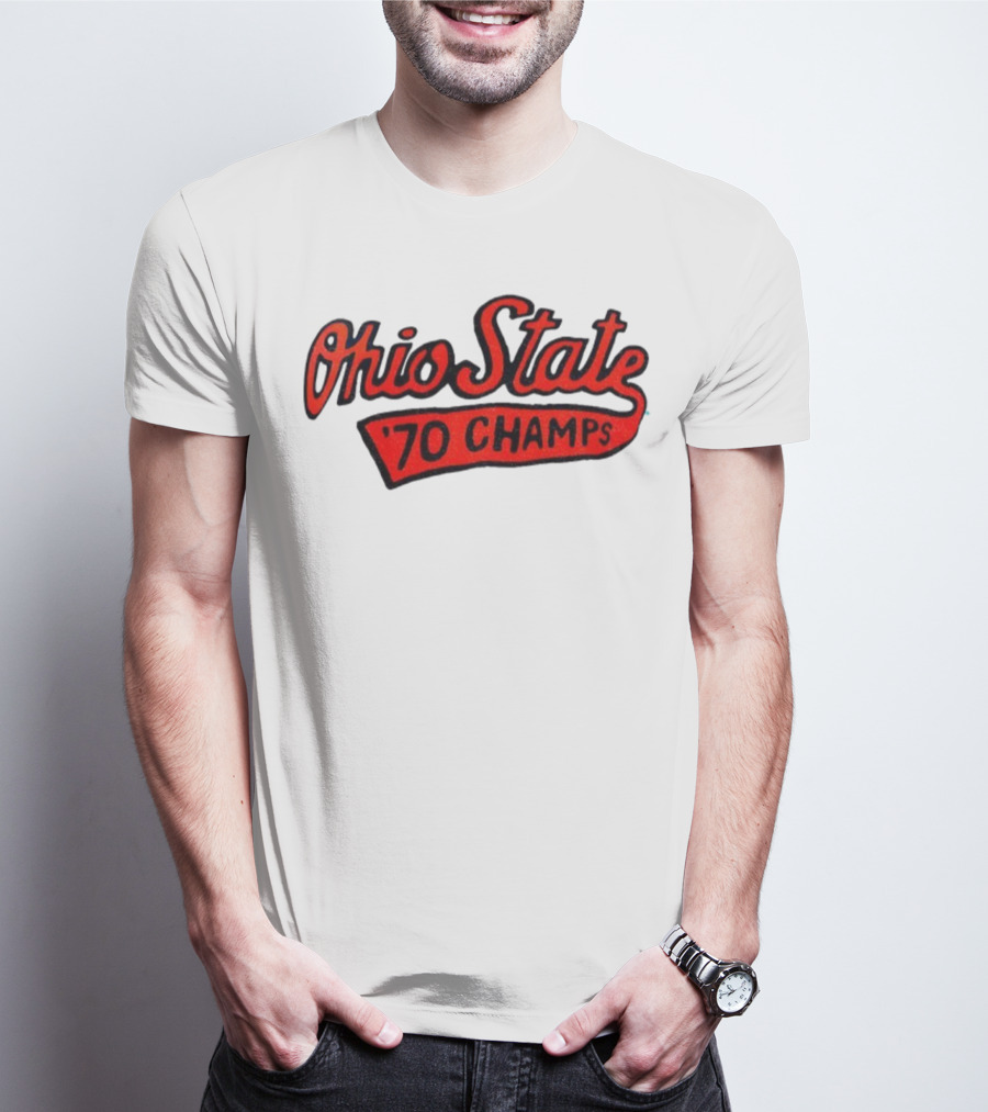 Ohio State Buckeyes Football '70 Champs Red Vintage Style T-Shirt