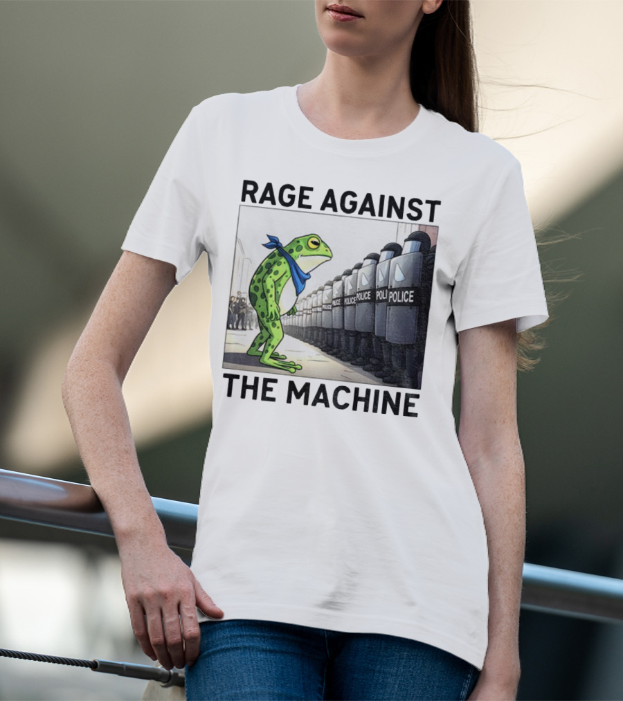 Rage Against The Machine Portland Frog Police Anti-Fascism Vintage T-Shirt