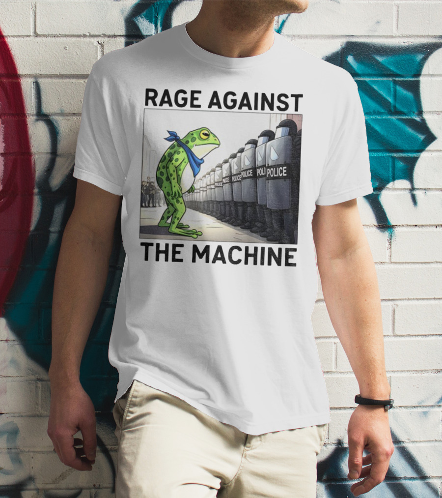 Rage Against The Machine Portland Frog Police Anti-Fascism Vintage T-Shirt