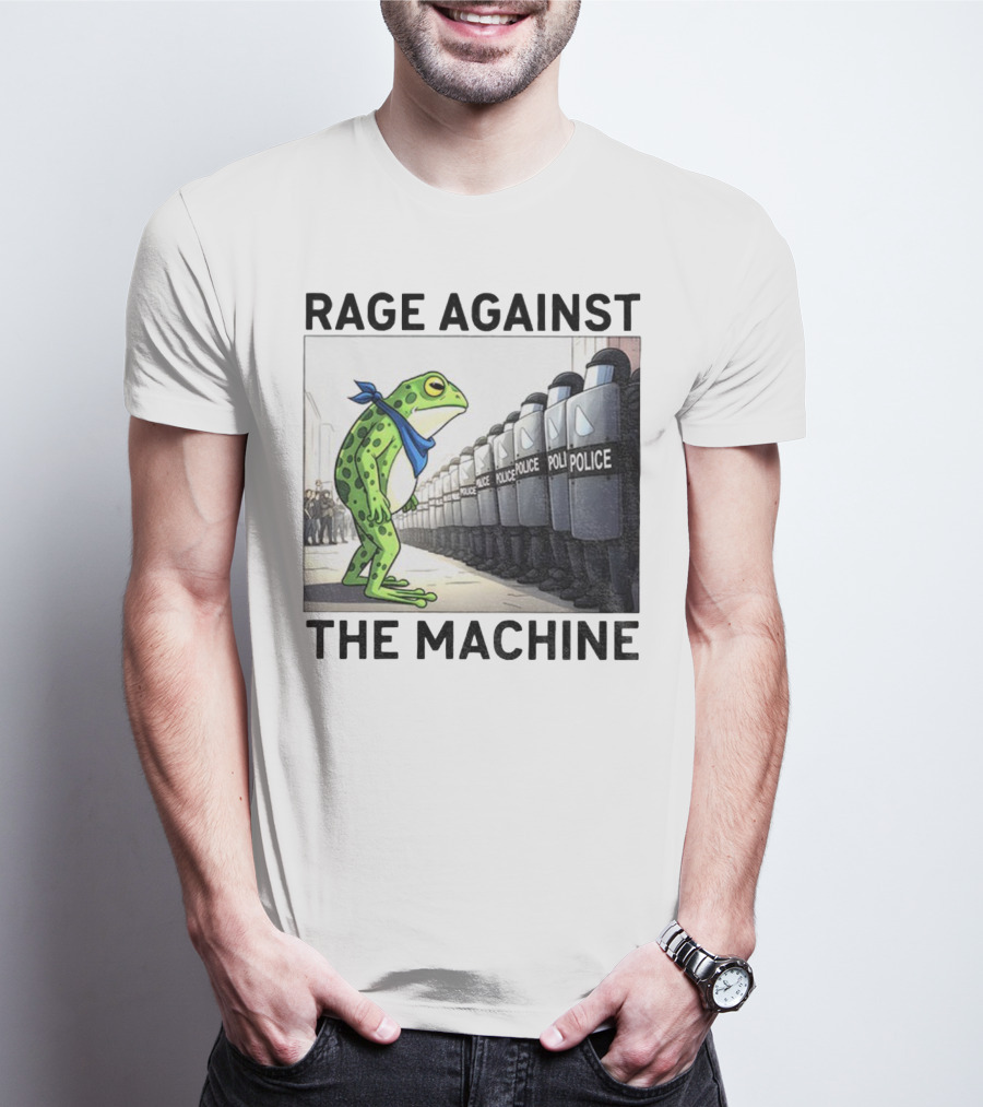 Rage Against The Machine Portland Frog Police Anti-Fascism Vintage T-Shirt